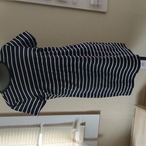 X-L T-shirt Dress, Old Navy brand, black and white stripes